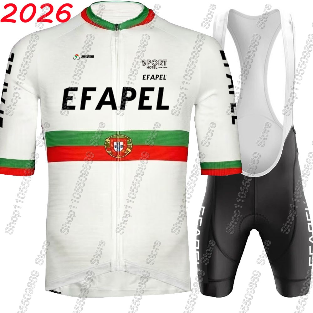 Cycling Commuter Shorts - Portugal 2026 Efapel Set Jersey Bersepeda