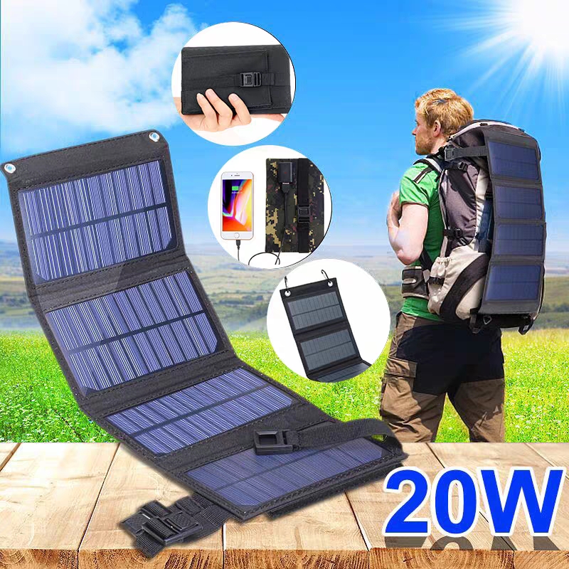 Usb Charger Dynamo - Panel Surya Lipat 20W 50W 60W