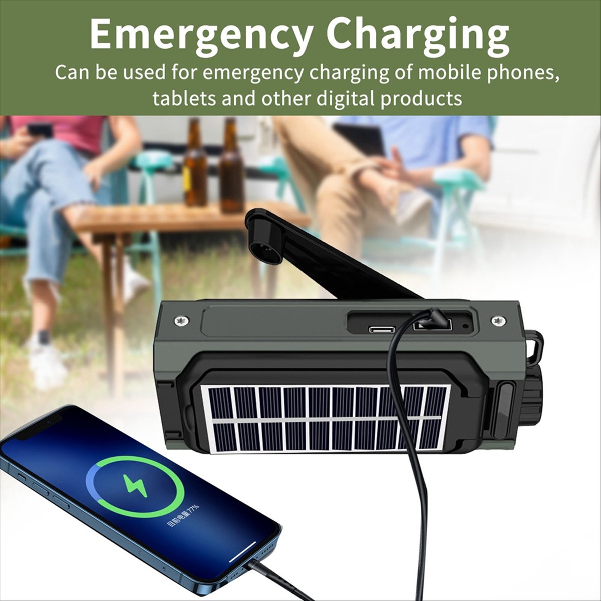 Usb Charger Dynamo - Radio Tenaga Surya Portabel A26Z, Radio