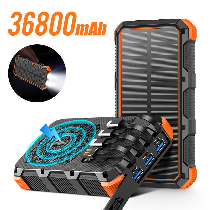 Usb Charger Dynamo - Power Bank Tenaga Surya 36800MAh dengan