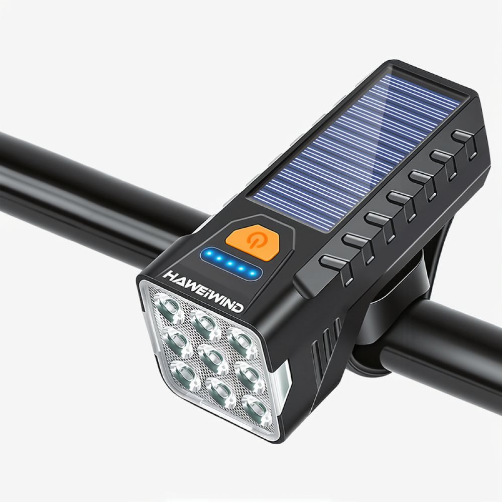 Cycling Commute Gear - Lampu Depan Sepeda Tenaga Surya, Dapat