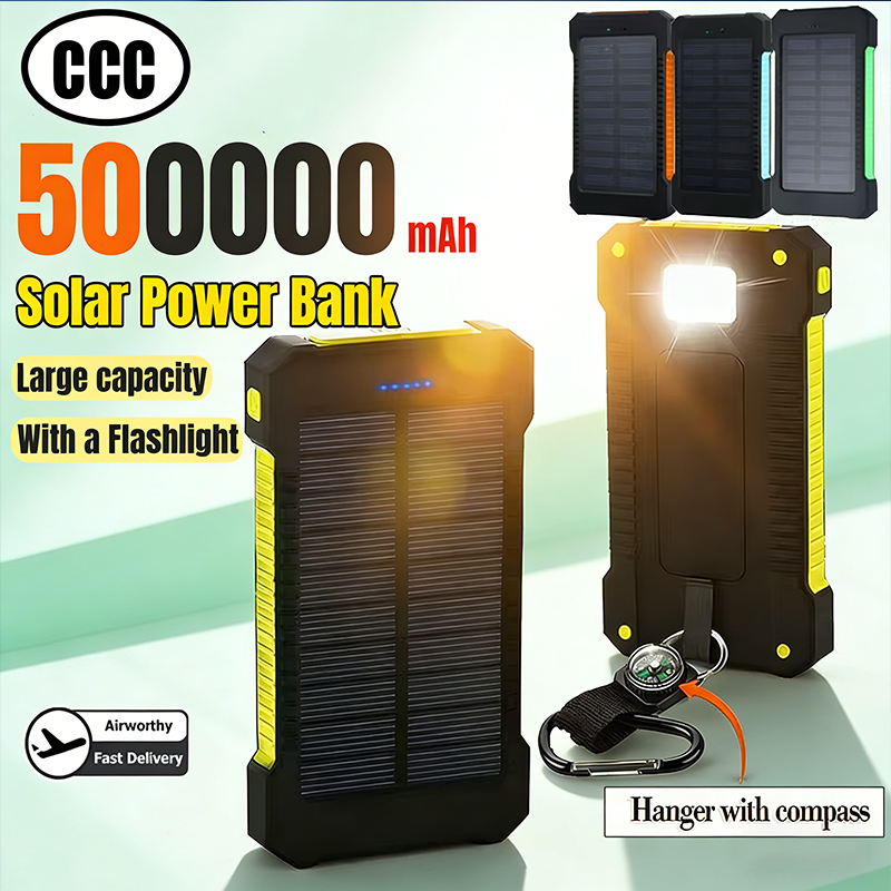 Usb Charger Dynamo - Bank Daya Tenaga Surya 500000mAh Kapasitas