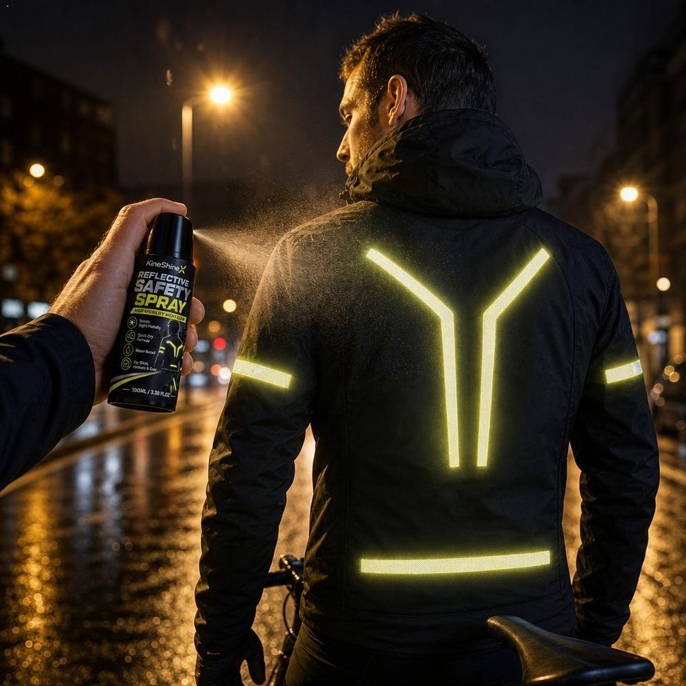 Cycling Commute Gear - Semprotan Reflektif Keselamatan Malam, Cat Pelapis