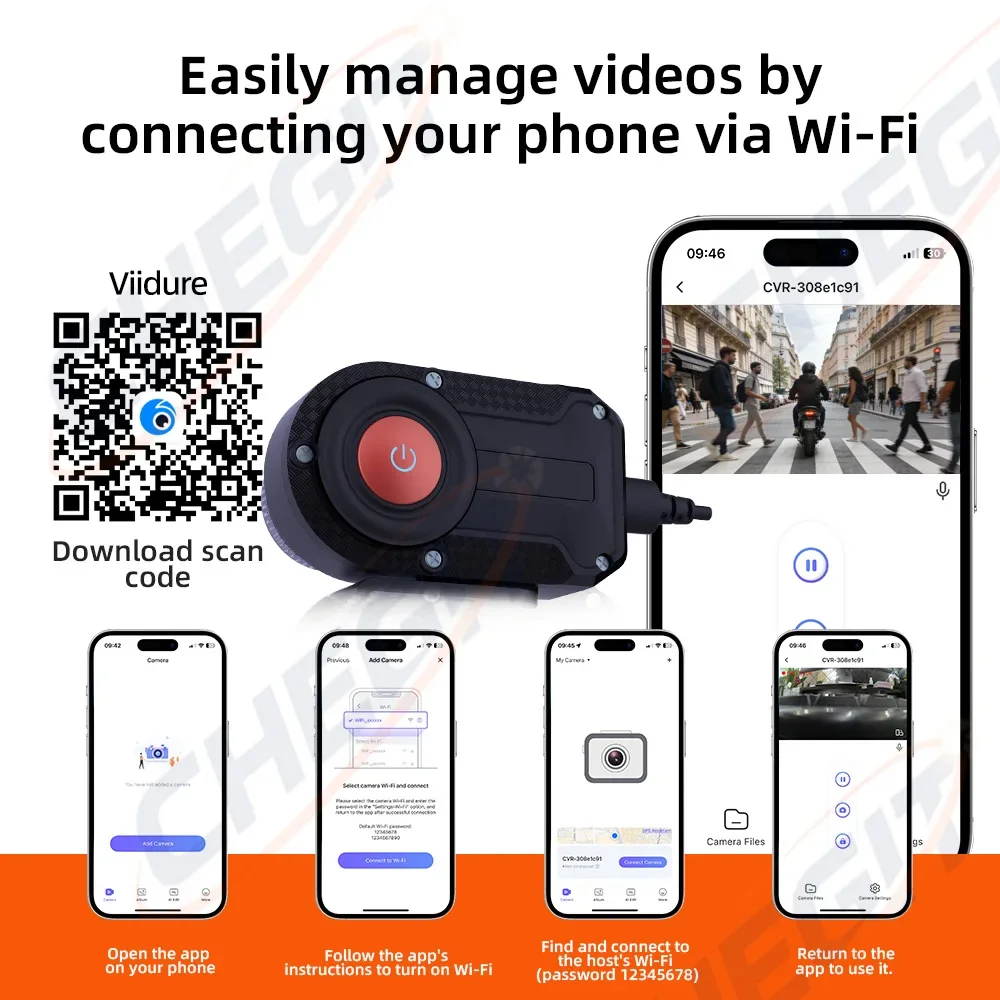 DVR Sepeda Motor 2K HD WiFi de - Cycling Loop ulasan dan harga