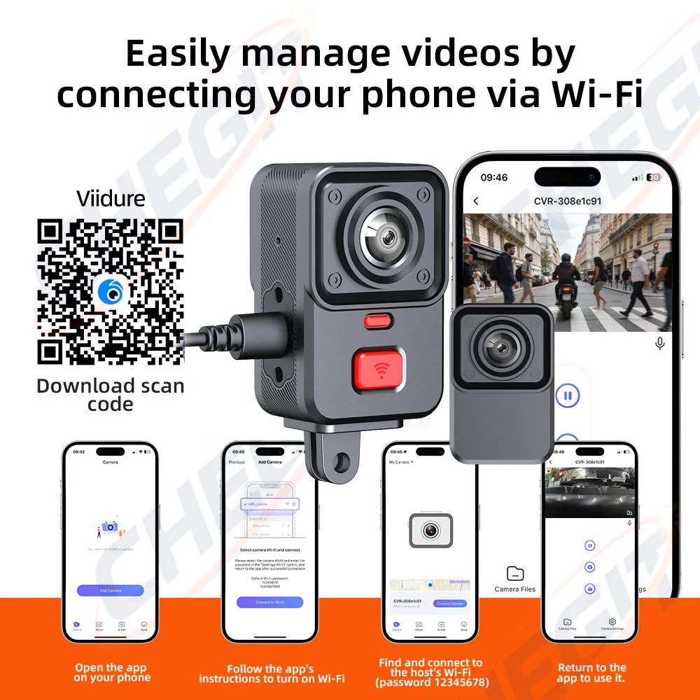 2 Kamera DVR Motor 2K HD WiFi  - Cycling Loop ulasan dan harga