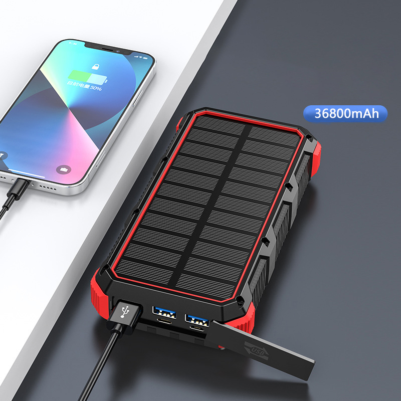 Power Bank Tenaga Surya 36800M - Usb Charger Dynamo ulasan dan harga