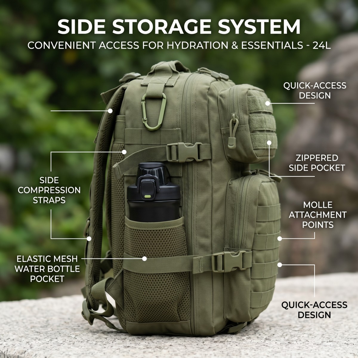 Ransel Taktis Molle 24L untuk  - Cycling Commute Distance ulasan dan harga