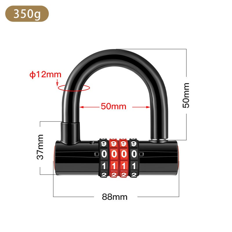 Perpanjang kunci kombinasi ant - U Lock Heavy Duty ulasan dan harga